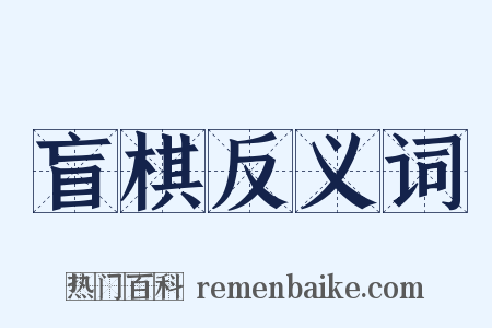 盲棋反义词是什么意思的图片